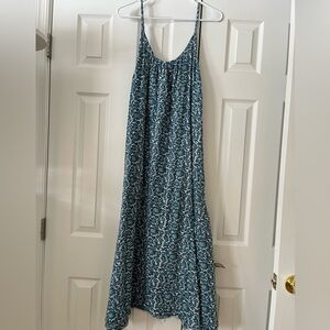 Natural Life Floral Maxi Dress | Spaghetti Strap | Teal Sz M EUC